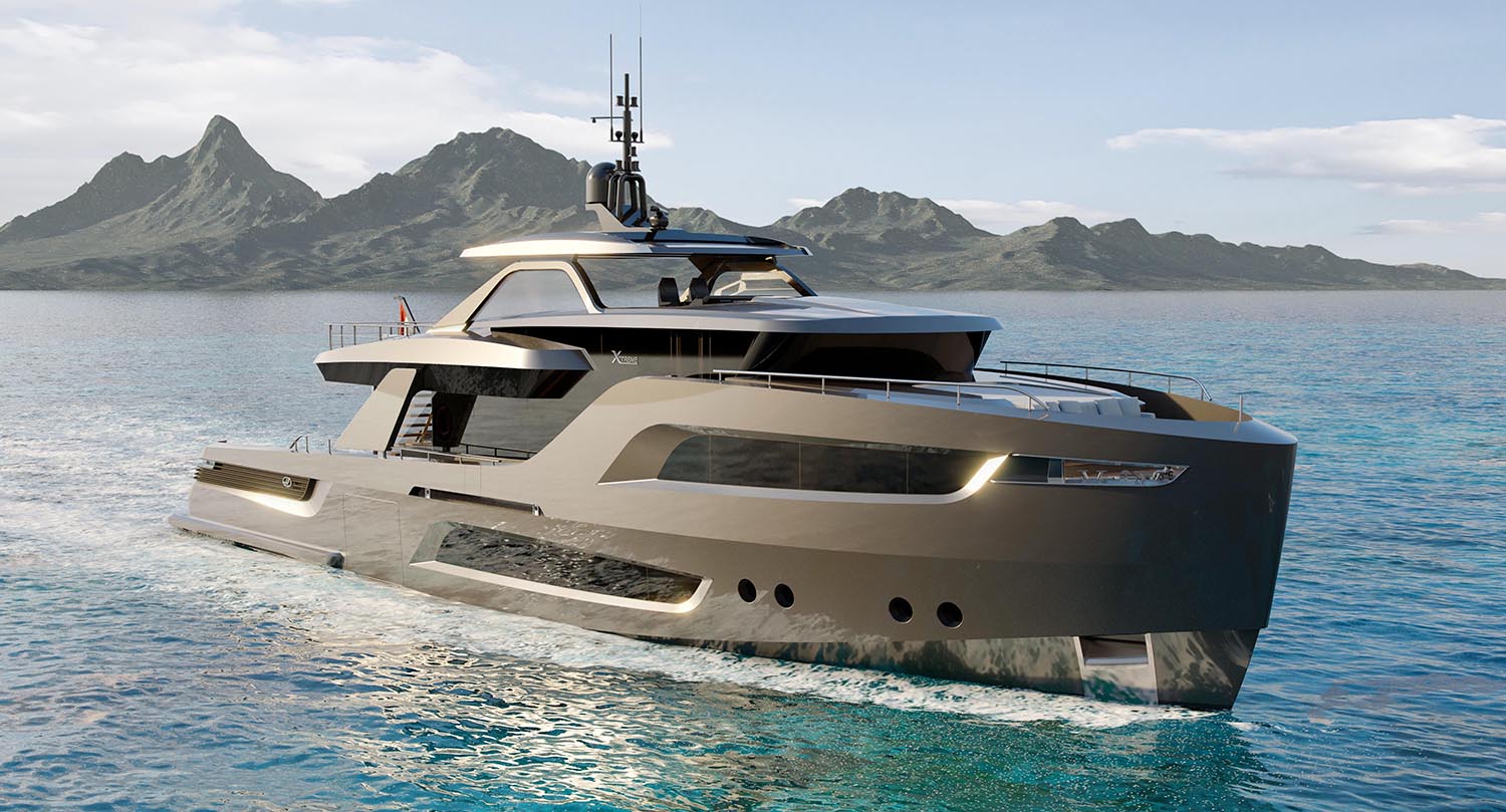 The yacht is, among other things, equipped with a wet launch system for a RIB of up to 10m (33ft).